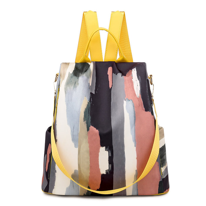 Wholesale Backpack Oxford Cloth Art Watercolor Lightweight JDC-BP-Jinhang005