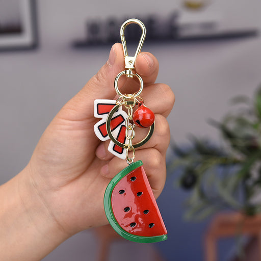 Jewelry WholesaleWholesale summer cartoon fruit watermelon keychain with lights JDC-KC-Woan001 Keychains 沃安 %variant_option1% %variant_option2% %variant_option3%  Factory Price JoyasDeChina Joyas De China