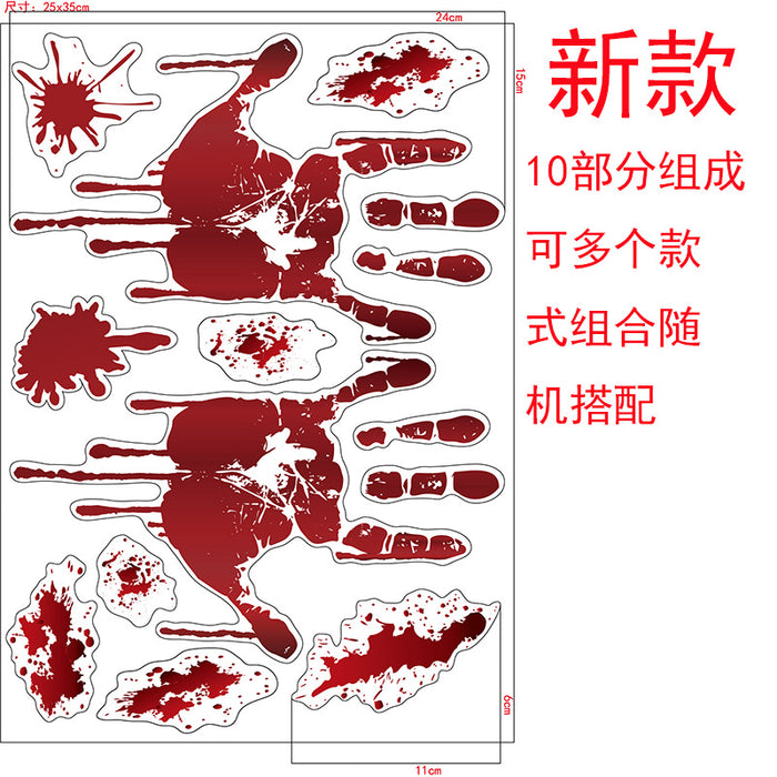 Wholesale stickers PVC horror halloween MOQ≥2 JDC-ST-zhixian002