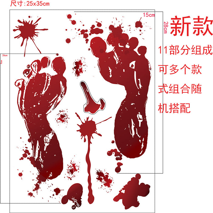Wholesale stickers PVC horror halloween MOQ≥2 JDC-ST-zhixian002