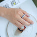Jewelry WholesaleWholesale Copper Inlaid Zircon Couple Ring Set JDC-RS-MiMeng053 Rings 米萌 %variant_option1% %variant_option2% %variant_option3%  Factory Price JoyasDeChina Joyas De China