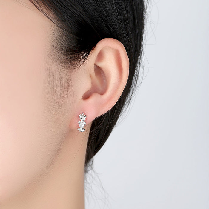 Jewelry WholesaleWholesale three-flower micro-zircon earrings JDC-ES-Mimeng045 Earrings 米萌 %variant_option1% %variant_option2% %variant_option3%  Factory Price JoyasDeChina Joyas De China