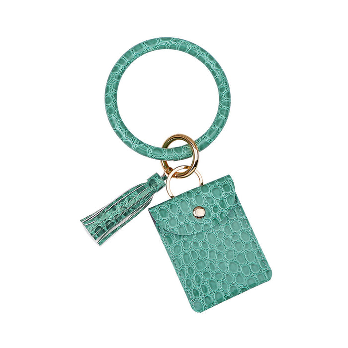 Wholesale Keychain PU Card Holder Wrist Keychain MOQ≥2 JDC-KC-JM048