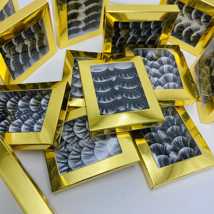 Ensemble de cils multicouches de vison de 20 mm de 20 mm épais 5 paires pack jdc-ey-myan001