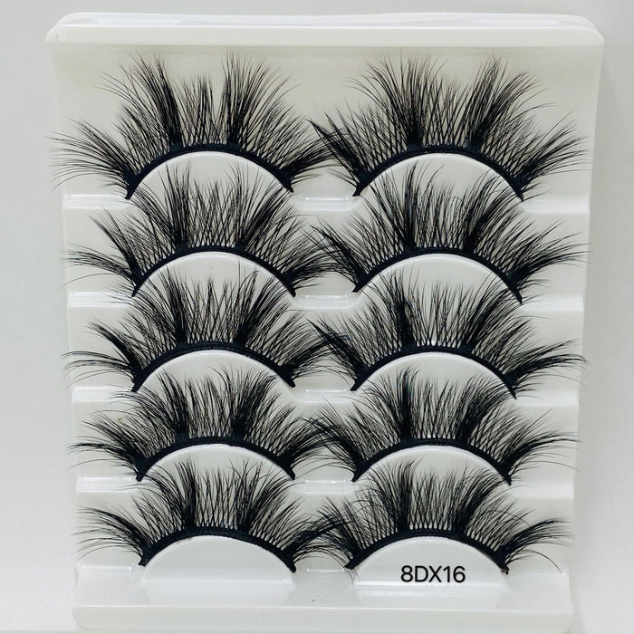 Wholesale 20mm Mink Multi-Layer Thick Eyelashes 5 Pairs Pack JDC-EY-MYan001