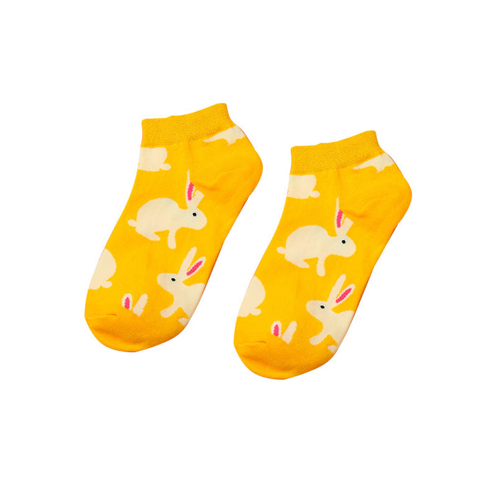 Wholesale Animal Unisex Thin Cotton Socks Shallow Low Top MOQ≥5  JDC-SK-XinH008