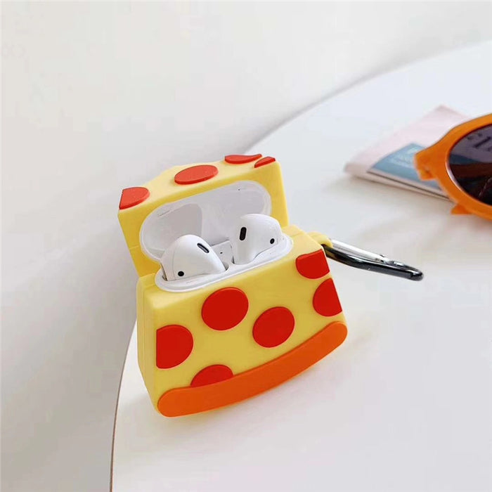 Wholesale Headphone Case Silicone Cheese Cheese Pizza JDC-EPC-FMS001