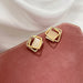 Jewelry WholesaleWholesale opal geometric square diamond earrings JDC-ES-BY192 Earrings 宝钰 %variant_option1% %variant_option2% %variant_option3%  Factory Price JoyasDeChina Joyas De China
