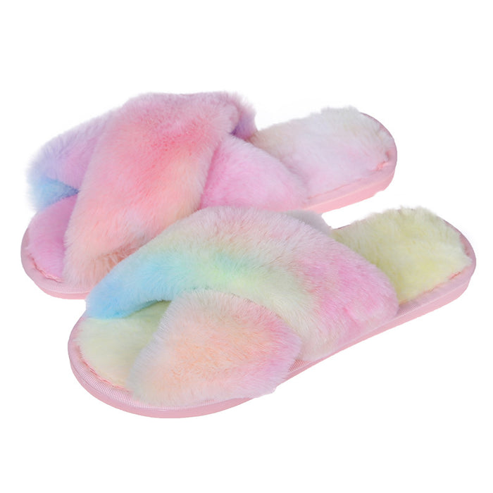 Wholesale Plush Slippers TPR Cotton Slippers MOQ≥2 JDC-SP-ChengR005