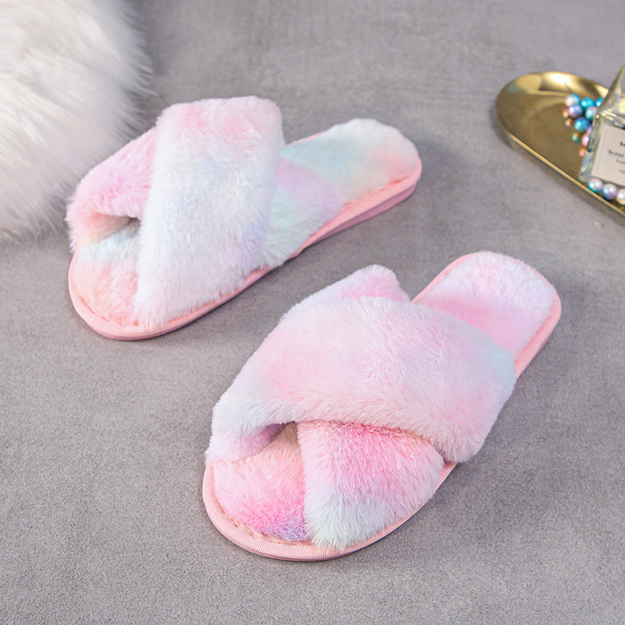 Wholesale Plush Slippers TPR Cotton Slippers MOQ≥2 JDC-SP-ChengR005
