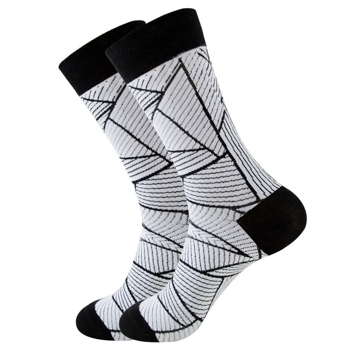 Wholesale Socks Cotton Striped Wavy Square MOQ≥3 JDC-SK-ZhuoQi001