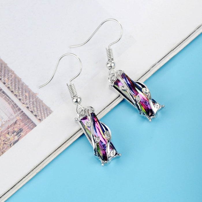Wholesale Popular Color Crystal Leaf Earrings Stud Earrings JDC-ES-JDie002