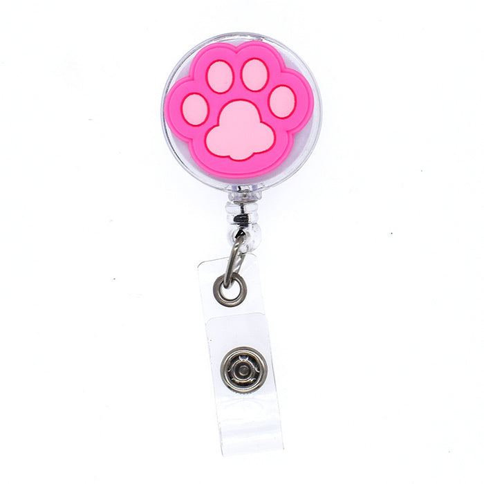 Wholesale cute cat paw chest badge retractable buckle cartoon certificate buckle MOQ≥2 JDC-KC-FuR001