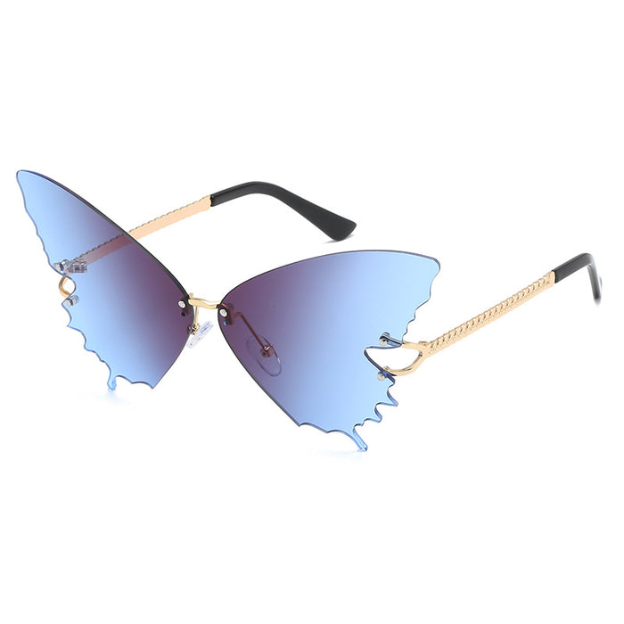 Wholesale Large Frame Gradient Butterfly Sunglasses JDC-SG-BaiLuan003