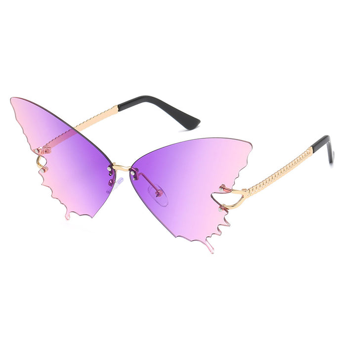 Wholesale Large Frame Gradient Butterfly Sunglasses JDC-SG-BaiLuan003