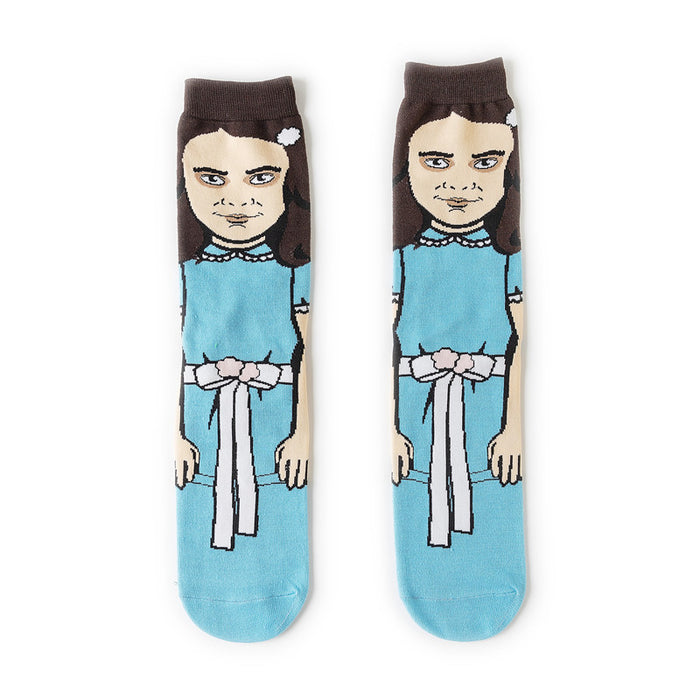 Wholesale socks cartoon medium and long tube skateboard personality socks (M) JDC-SK-HuiHe008