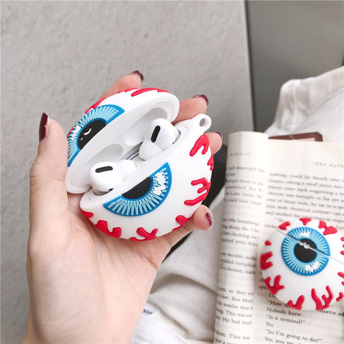 Wholesale Headphone Shell Silicone Stereo Spoof Eyeballs AirPods1/2 Protective Cover JDC-EPC-ChangPX023