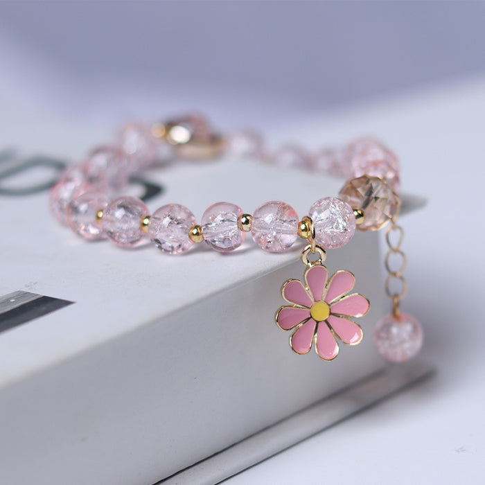 Wholesale crystal clear crystal bracelet female daisy flowers JDC-BT-YXH012