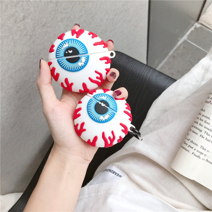 Wholesale Headphone Shell Silicone Stereo Spoof Eyeballs AirPods1/2 Protective Cover JDC-EPC-ChangPX023