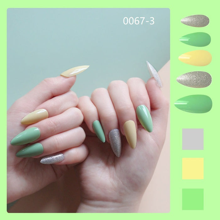 Jewelry WholesaleWholesale Wearing Nail Pieces Almond Nail Manicure Patch Finished Nail Pieces JDC-NS-XKQ006 Nail Stickers 新空气 %variant_option1% %variant_option2% %variant_option3%  Factory Price JoyasDeChina Joyas De China