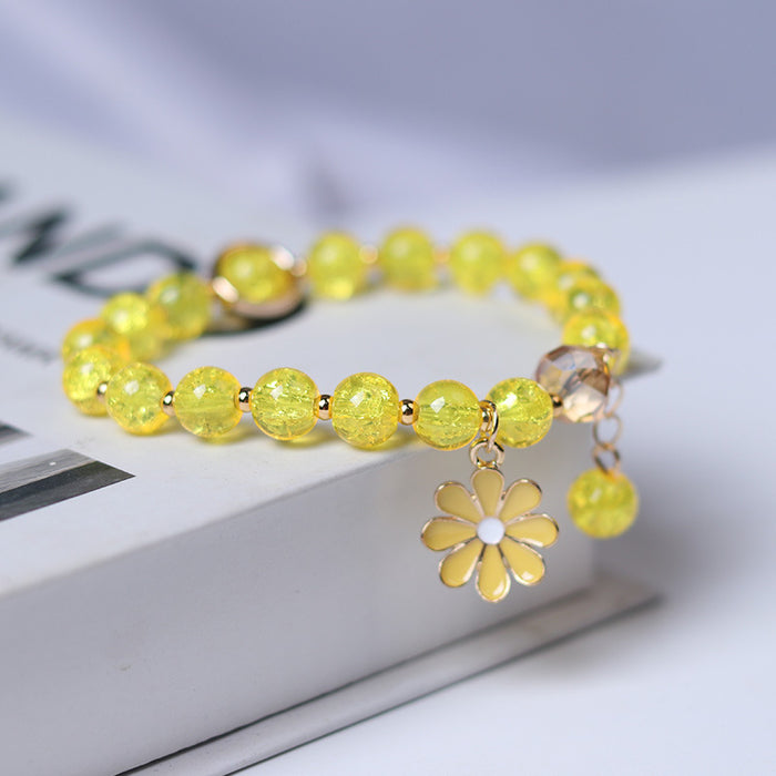 Wholesale crystal clear crystal bracelet female daisy flowers JDC-BT-YXH012