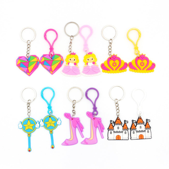 Wholesale Princess Doll Keychain PVC Soft Rubber Cartoon Keychain 20 PCS JDC-KC-KShou007