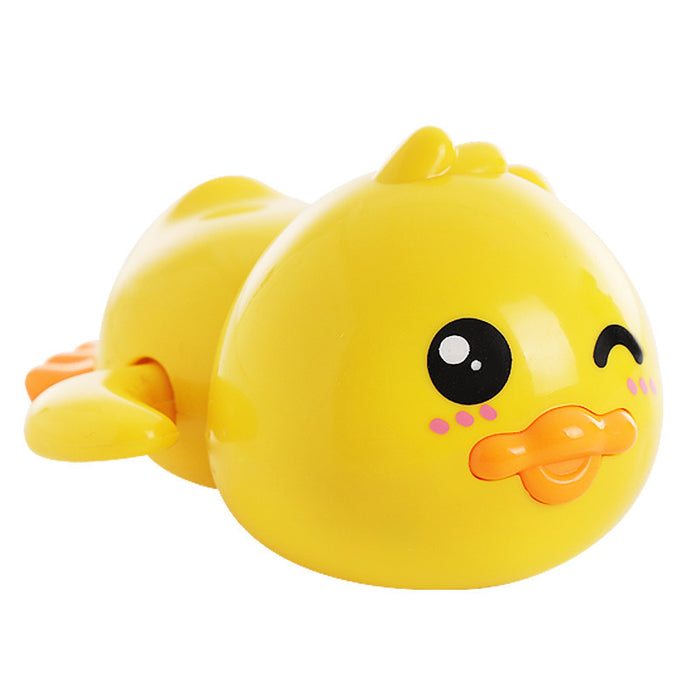 Wholesale Toys Bath Play Water Chain Clockwork Parent-Child Interactive Little Yellow Duck JDC-FT-JINyu001