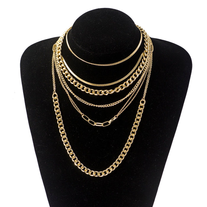 Wholesale multi-layer cool all-match trend necklace collarbone chain JDC-NE-YiD035