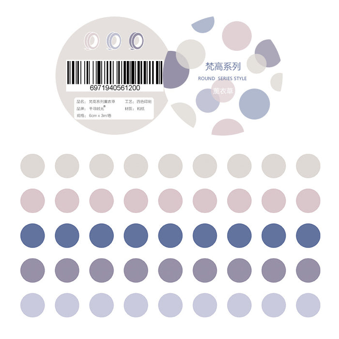 Wholesale Tape Paper Washi Morandi Dot Stickers MOQ≥2 JDC-TP-misu001