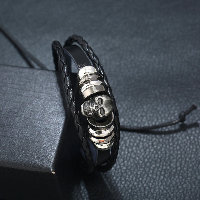 Wholesale Bracelet Leather Bracelet Skull JDC-BT-ShuoQ007
