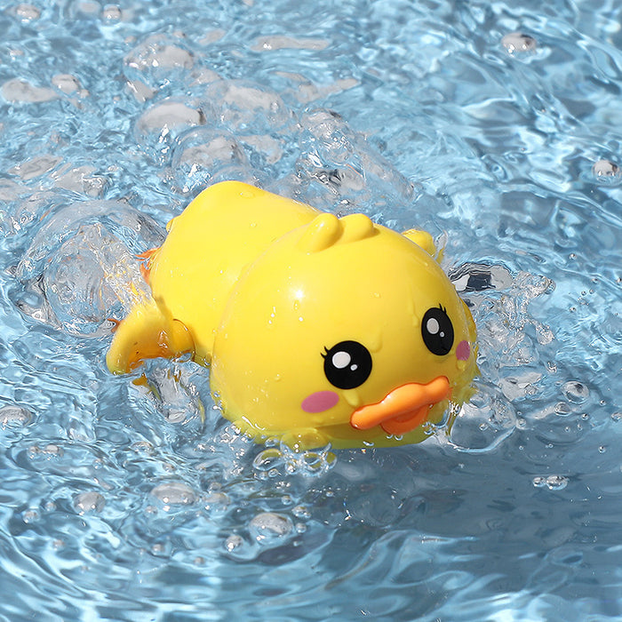 Wholesale Toys Bath Play Water Chain Clockwork Parent-Child Interactive Little Yellow Duck JDC-FT-JINyu001