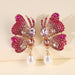Jewelry WholesaleWholesale Butterfly Rhinestone Alloy Earrings JDC-ES-LIUM049 Earrings 榴芒 %variant_option1% %variant_option2% %variant_option3%  Factory Price JoyasDeChina Joyas De China
