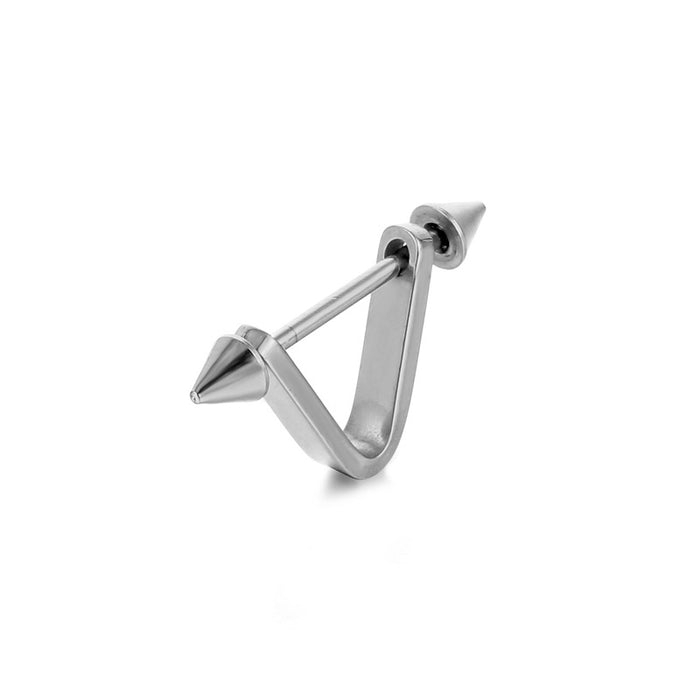 Wholesale Stainless Steel Bow and Arrow Earrings Triangle Punk MOQ≥2 JDC-ES-qiany007