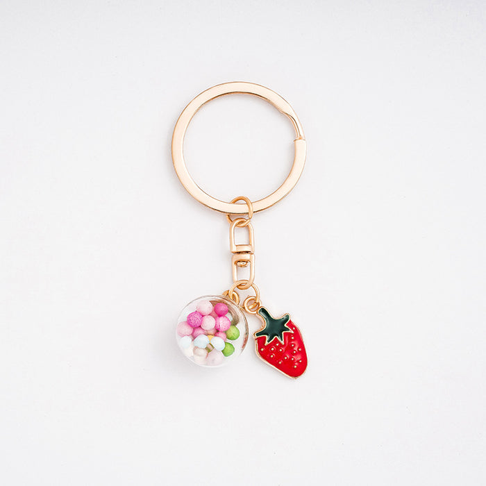 Wholesale cartoon girly heart keychain cute keyring ring JDC-KC-HHui005