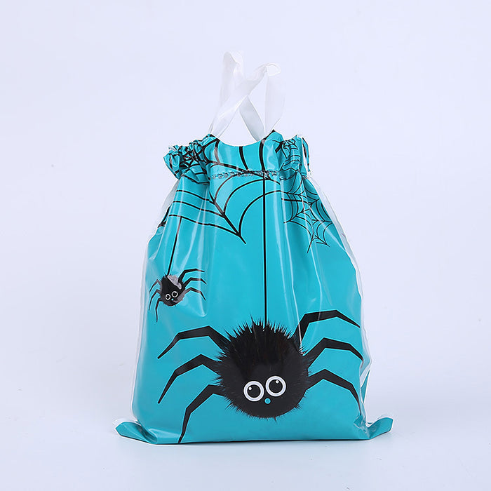 Bolsa de regalo al por mayor plástico Halloween estampado con cordón