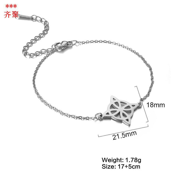 Wholesale Bracelet Stainless Steel Openwork Flower Adjustable JDC-BT-QiJu002
