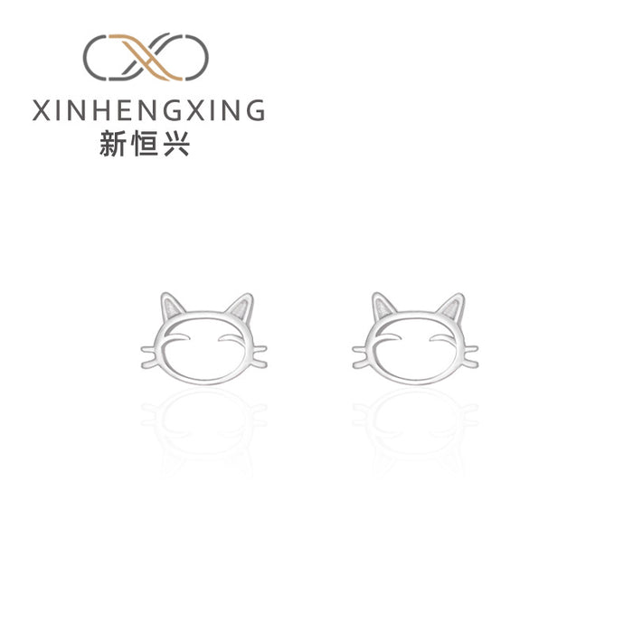 Wholesale Earrings Sterling Silver Cute Cats JDC-ES-STJ002