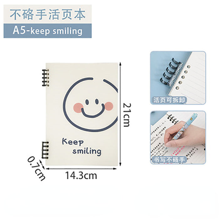 Wholesale PP Transparent Cover Removable Loose Leaf Notebook JDC-NK-PTG001