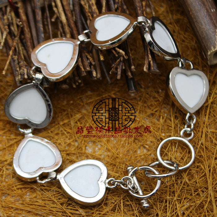 Wholesale Delicate Shell Pearl Shell Heart Bracelet Bracelet MOQ≥2 JDC-BT-jinshe002
