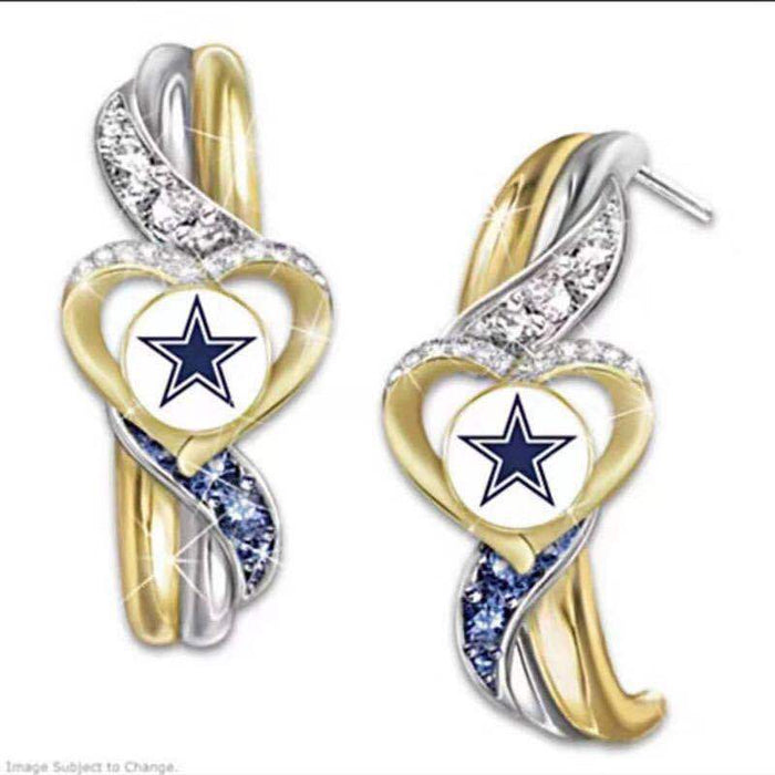 Wholesale Necklace Metal Heart Shape Two Tone Earrings Ring Jewelry Set MOQ≥2 MOQ≥2 JDC-NE-YuJ011