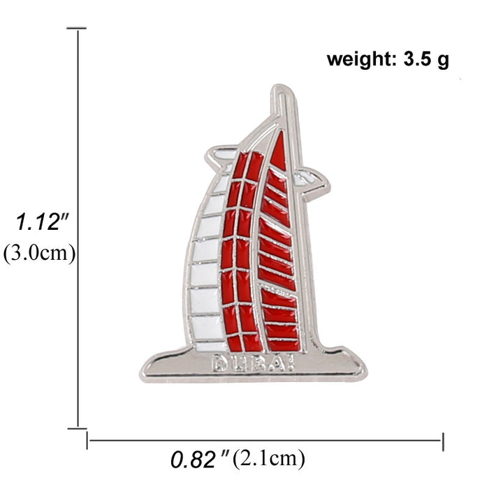 Wholesale Brooch Personality Creative American Map Oil Drip Alloy Brooch MOQ≥2 JDC-BC-baif002