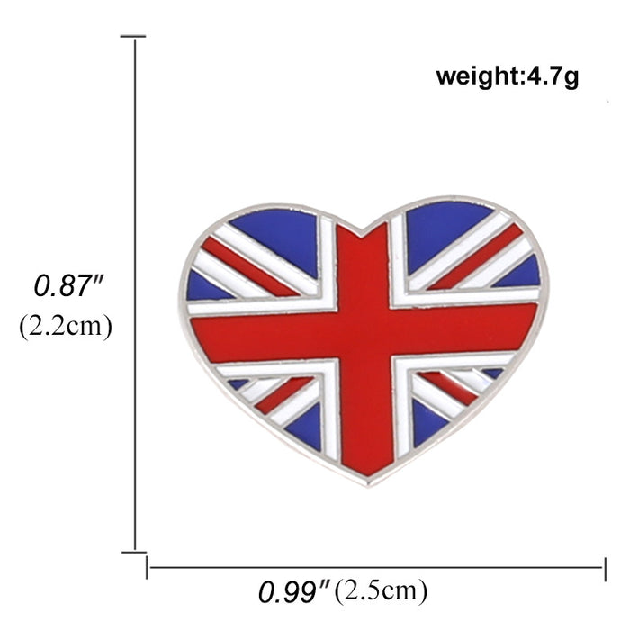 Wholesale Brooch Personality Creative American Map Oil Drip Alloy Brooch MOQ≥2 JDC-BC-baif002