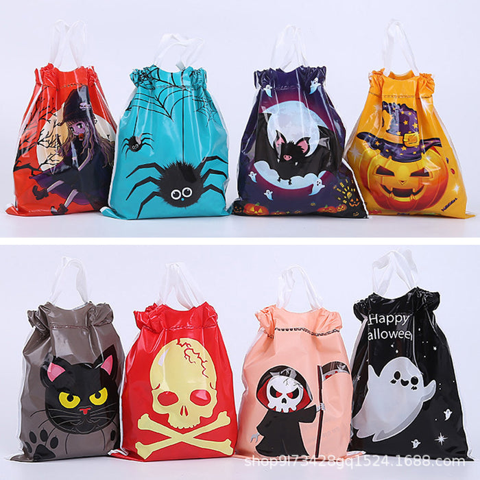 Wholesale Gift Bag Plastic Halloween Printed Drawstring Drawstring Mouth Candy Bag MOQ≥2 JDC-GB-Shenao004
