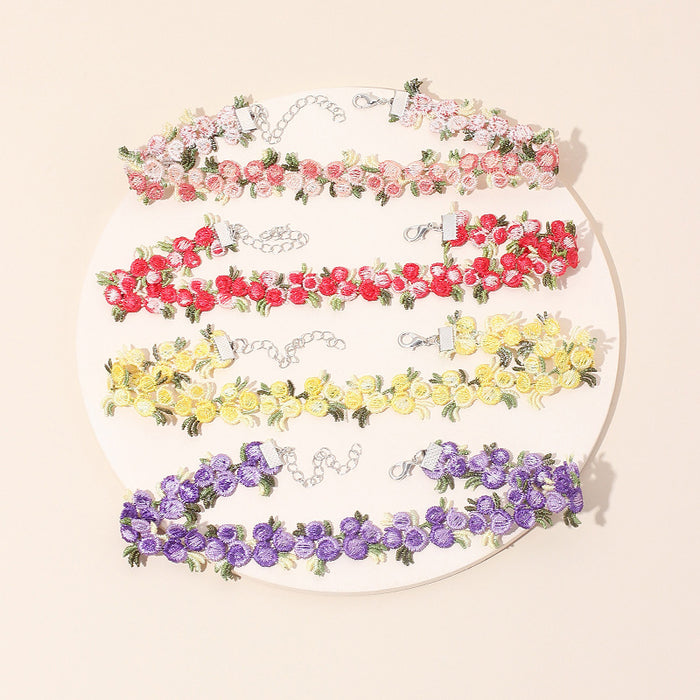 Wholesale Necklaces Lace Floret Choker JDC-NE-YiR010