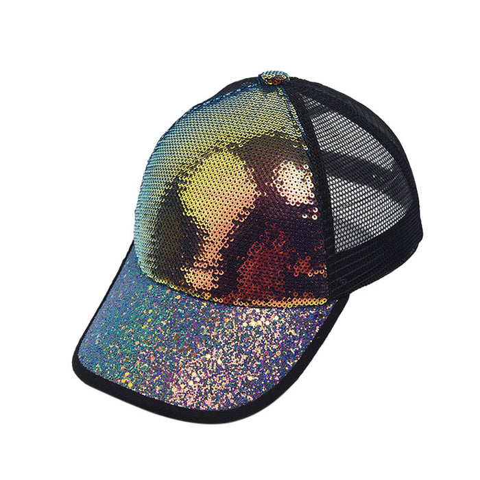 Wholesale Glitter Sequin Baseball Cap Sunscreen Sunshade MOQ≥2 JDC-FH-WenR017