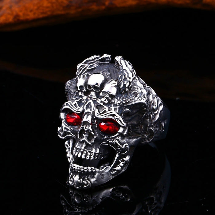 Wholesale Skull Alloy Ring JDC-RS-KaiS006