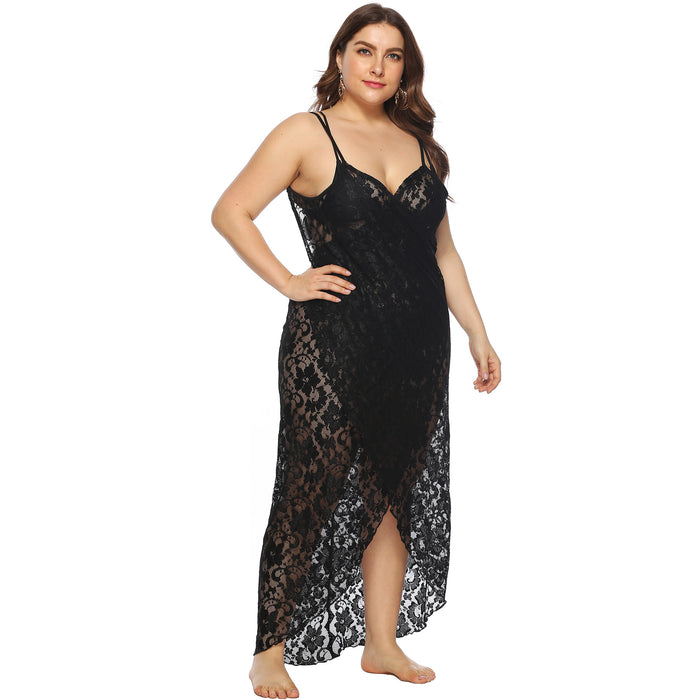 Wholesale Plus Size Sexy Lace Polyester Beach Cover Up JDC-BCU-Yimei002