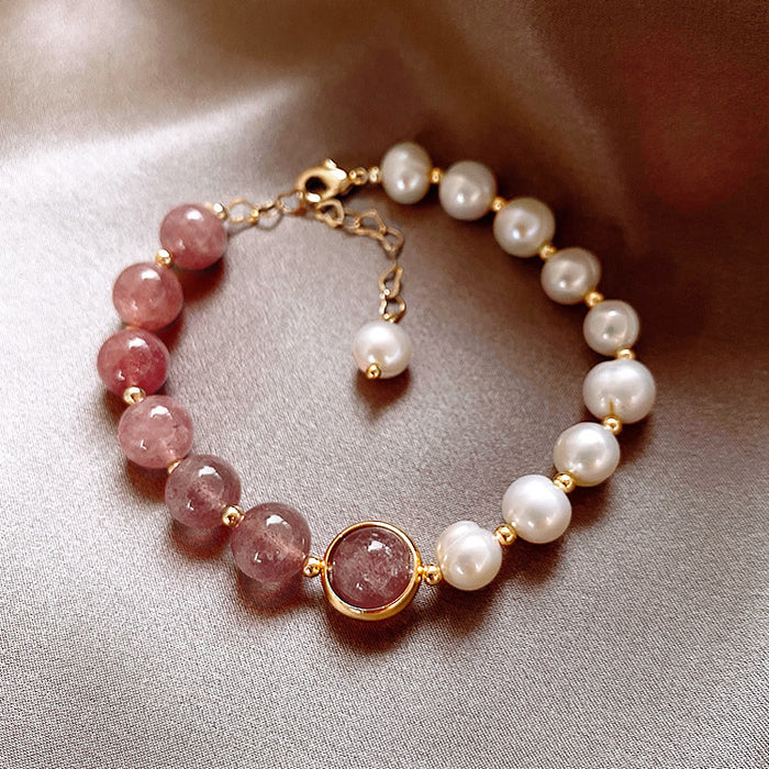 Wholesale Bracelet Strawberry Crystal Baroque Pearl Bracelet JDC-BT-NianJ003
