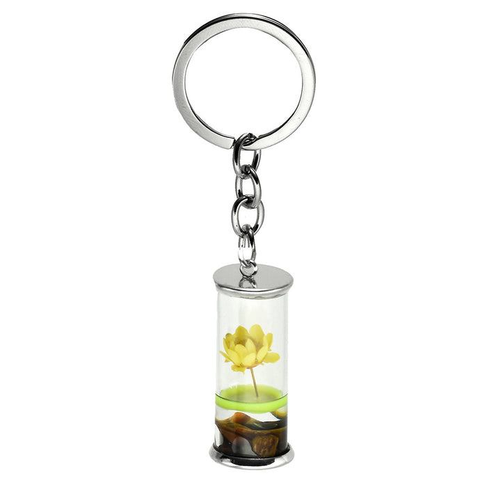 Wholesale Glass Dried Flower Keychain JDC-KC-SongX006