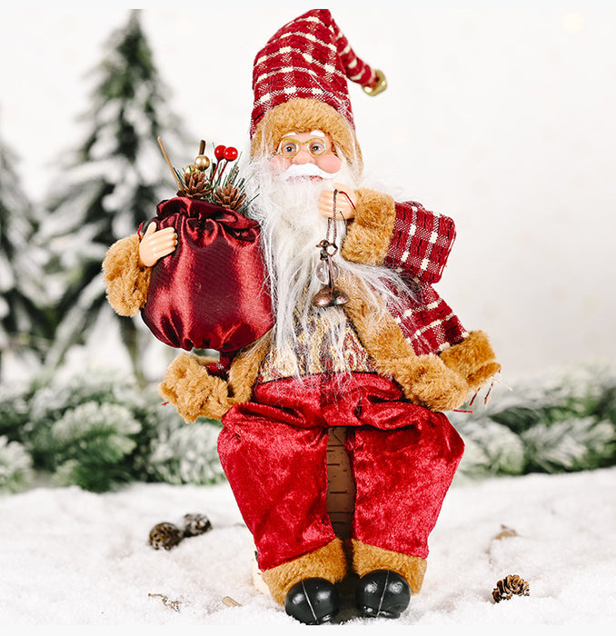 Wholesale Decorative Christmas Standing Santa Claus Doll Ornament MOQ≥2 JDC-DCN-huas002